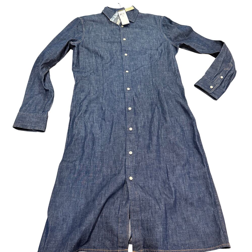 Polo Ralph Lauren Dark Denim Collared Button Up Dress Girl's Size 14